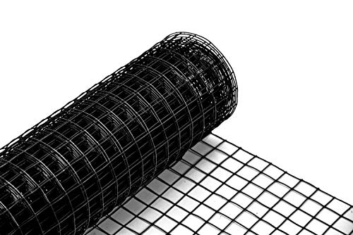 Profishop-Bremen Volierendraht SCHWARZ beschichtet Drahtgitter 50 cm hoch Drahtgeflecht Zaun Maschendrahtzaun Kaninchenzaun Hasendraht (Maschenweite 10x10 mm)