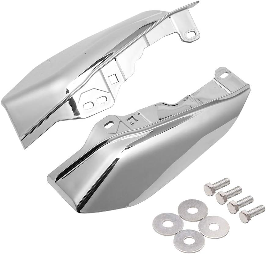 H RUO Chrome Mid-Frame Air Deflector Heat Shield Fits for Harley Touring Electra Glide Street Glide Road Glide 2017-2024 2023 2022