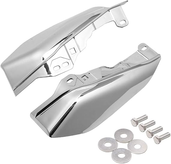H RUO Chrome Mid-Frame Air Deflector Heat Shield Fits for Harley Touring Electra Glide Street Glide Road Glide 2017-2024 2023 2022