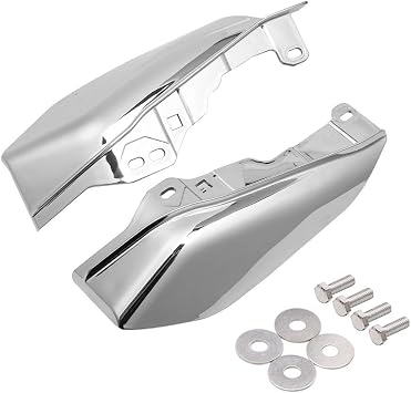 H RUO Chrome Mid-Frame Air Deflector Heat Shield Fits for Harley Touring Electra Glide Street Glide Road Glide 2017-2024 2023 2022