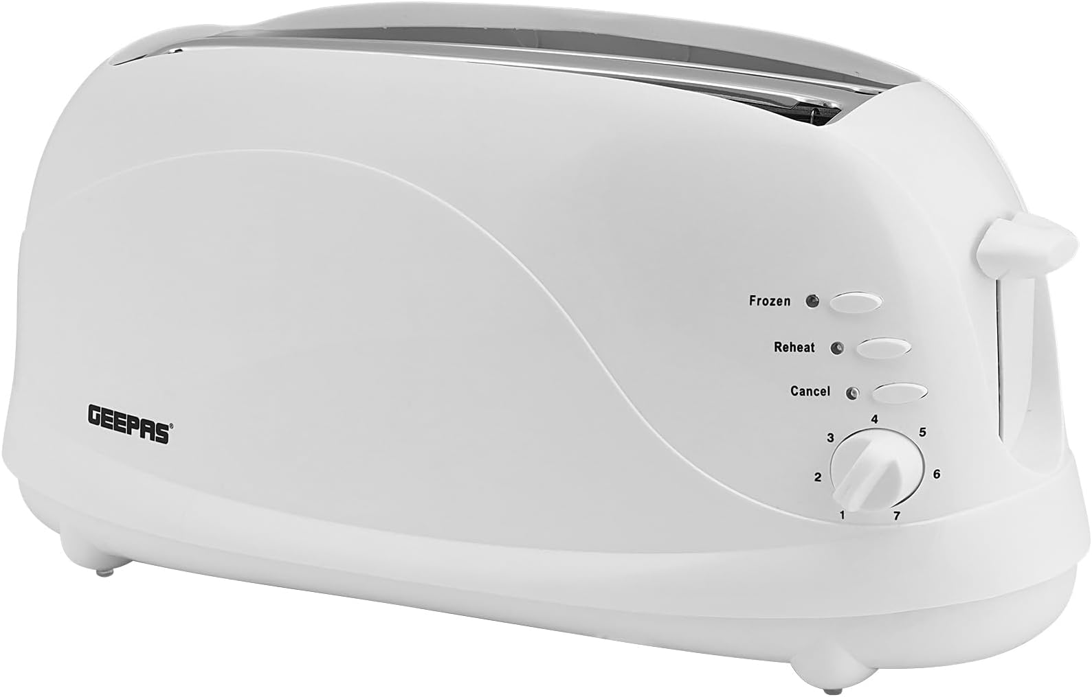 1100W 4 Slices Bread Toaster - Crumb Tray, Cord Storage, 7 Settings with Cancel, Defrost & Reheat Function |Removable crumb tray |2 years' warranty