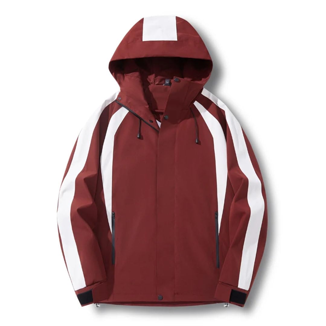 Ropa deportiva de montañismo para hombre, color sólido, para ocio, resistente al viento, transpirable, chaqueta de aventura