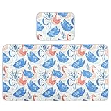 Red Blue Swans Art Cooling Baby Mattress Topper 28