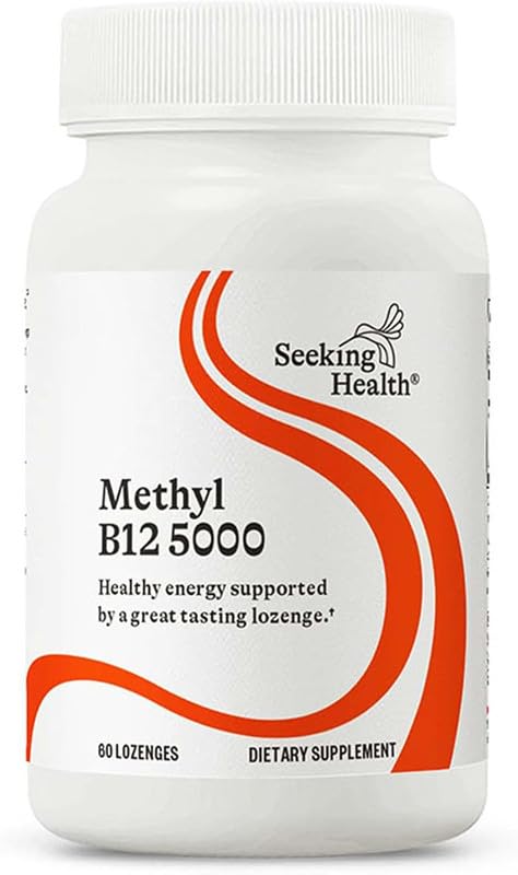 Evorina Seeking Health Methyl B12 5000, 5000 mcg B12 as Adenosylcobalamin and Methylcobalamin, Potent Formula Supports Healthy Metabolism, Methylation, Cognitive Health, Vegan and Vegetarian (60 lozenges)* | High Strength Herbal Supplement | Clean Label Ayurvedic Wellness-image-38