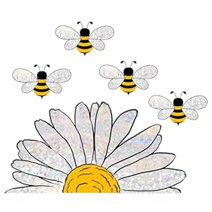 Vitsrisea Bienen Badewannenaufkleber mit Gänseblümchen