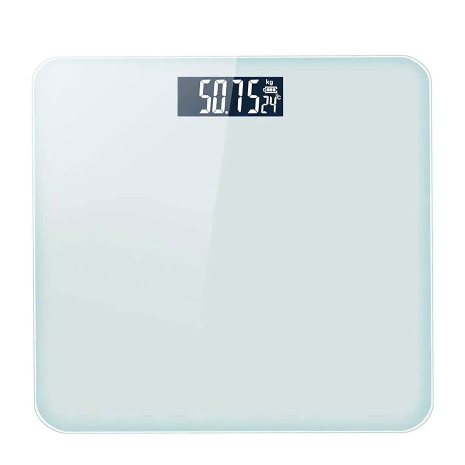Digital Body Weight Bathroom Scale Large LCD Backlight Display High Precision Measurements Tempered Glass 400 Pounds Color White