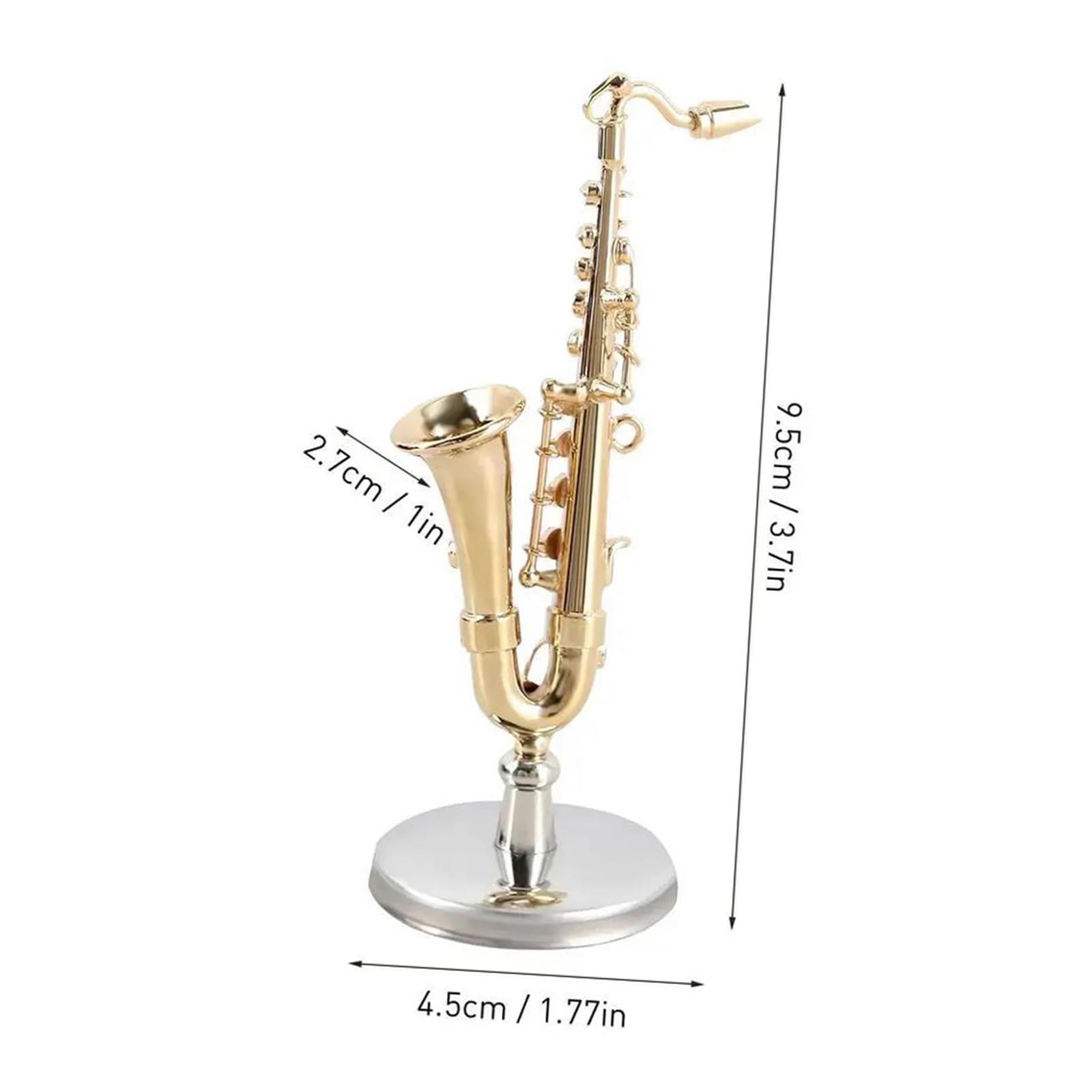 Ozdoby na instrumenty muzyczne Miniaturowy model saksofonu kolekcjonerski instrument muzyczny z podstawką