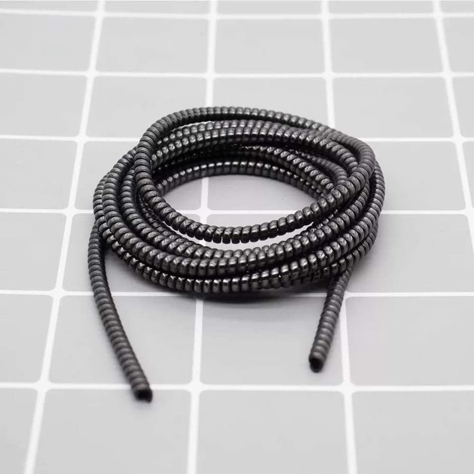 Natation Spiral Metallic Cable Cord Protectors Winders for Mobile Phone Charging Cable & Earphones (Silver, Grey)-picture-17
