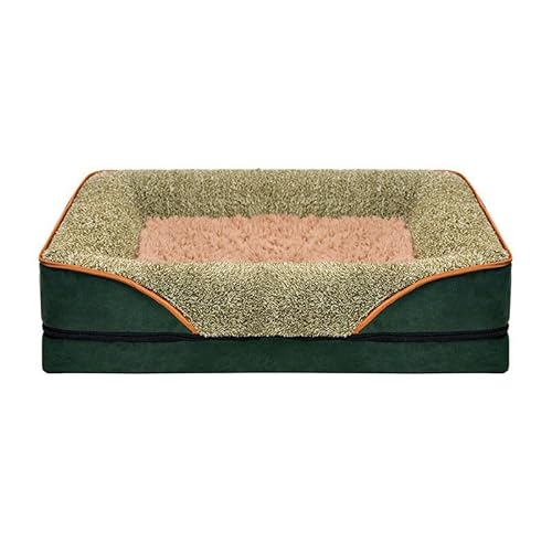 HZYSHH 枕付きみ付きペットベッド、洗える犬ベッド、ソファー-ベッド,猫 ベッド、犬ソファ、犬 冬用ベッド 犬 ソファ犬介護 床ずれ 犬と猫クッション,犬スリーピングパッド'小型、中型、大型のペットに適していますペットマット (C5, XL)