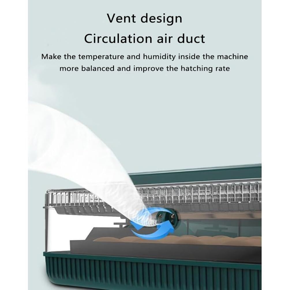 Incubadora de Huevos 25 Automática con Giro Automático 360°, Pantalla LED Inteligente Temperatura y Humedad, Incubadora para Pollos Patos Gansos, Uso Doméstico Educativo y de Laboratorio