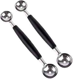 Ruluti 2pcs Doppio Attacco Melon Baller Scoop Frutta Sfera Cucchiaio