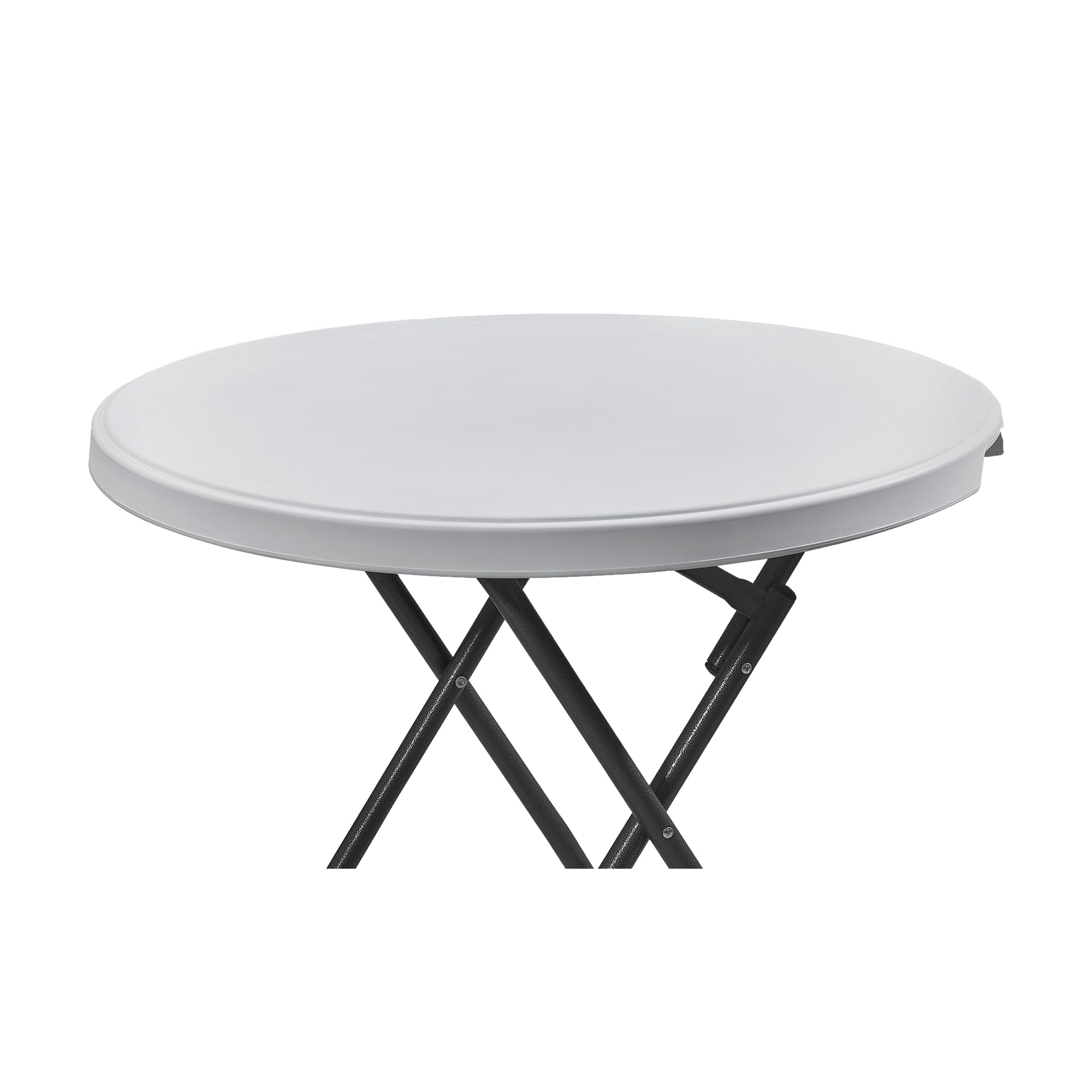 Cofan Mesa Plegable Redonda de Camping | Color: Blanco | Peso máximo: 120 kg | Adecuado para 6 Personas | Medidas: Ø 80 x 74 cm