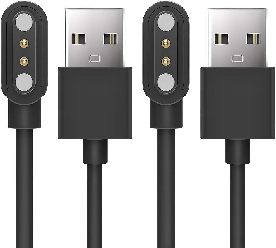 TUSITA [2-Pack] Charger Compatible with YAMAY SW021 Willful SW023 SW025 Letsfit ID205L LETSCOM ID205G ID205S ID206 Lintelek ID205U ID216 - Magnetic USB Charging Cable - Smartwatch Accessories