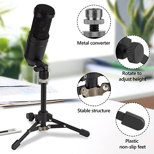 Geekria for Creators Tabletop Tripod Mic Stand Compatible with JBL Wireless Two, Sennheiser E835, E835-S, Audio-Technica ATM510 Microphones - Image 4