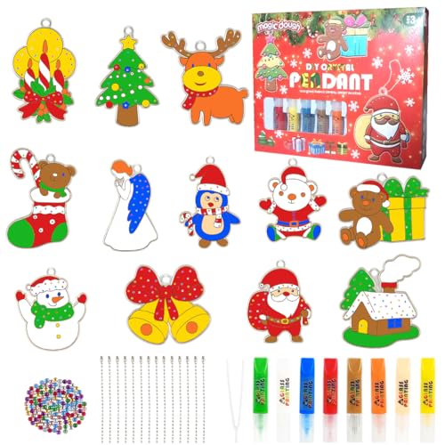 Pittura con Cristalli per Natale Fai Da Te, Crystal Paint Arts and Crafts Set, DIY Decorazioni Natalizie
