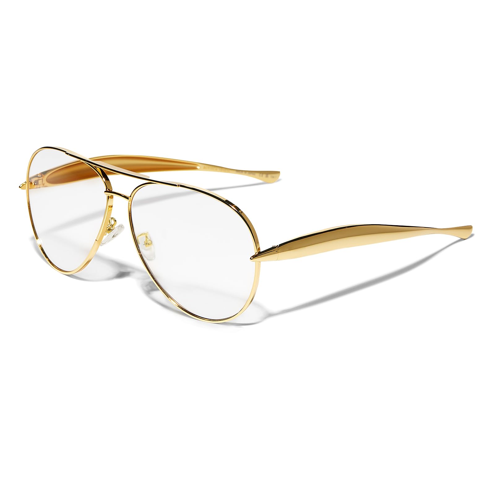 GUVIVI Retro Gold Aviator Sunglasses for Women Men, 2025 Metal Oversized 70s Aviators Sun Glasses