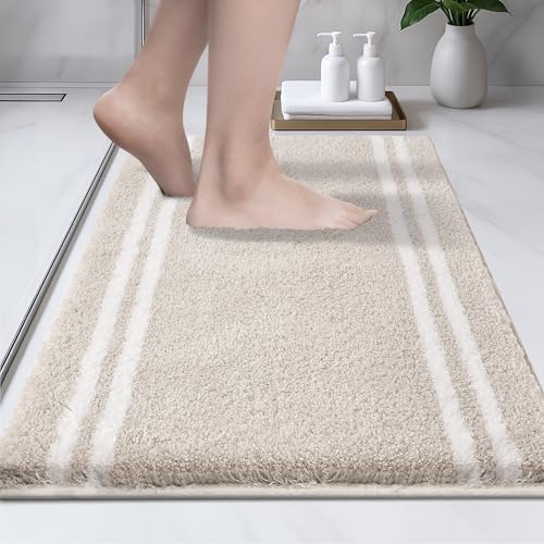 PURRUGS Bathroom Rug Non-Slip Machine Washable 20" x 30", Super