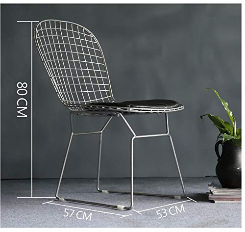 Chaise en fer forgé design industriel avec dossier ergonomique noir