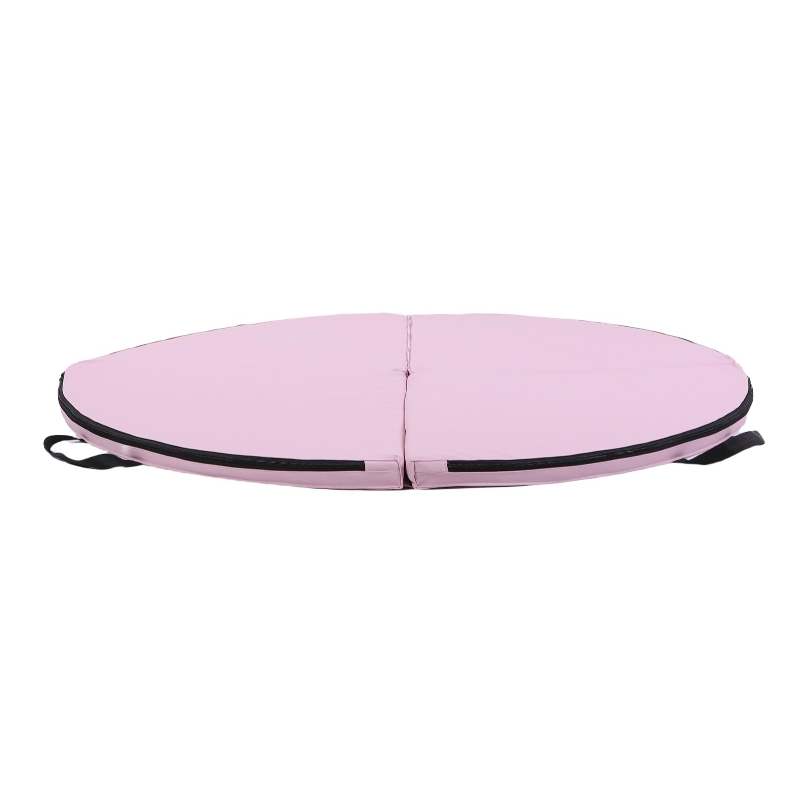 Rengue Mata Crash Pad do Tańca na Rurze 47-calowa, Okrągła, Składana Skóra PU o Grubości 4 Cm z Centralnym Otworem 8 Cm do ćwiczeń w Domowej Siłowni Fitness dla Początkujących