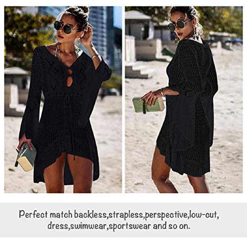 Strandkleid Tuopuda Damen Gestricktes Crochet Bikini Cover-Up für den Sommer