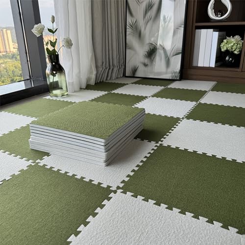40 piezas de baldosas de espuma cuadradas para suelo, baldosas de espuma entrelazadas, alfombra de goma EVA de 1,0 cm de grosor, antideslizante para sala de estar, hogar, dormitorio (tamaño: 30 x 30 x