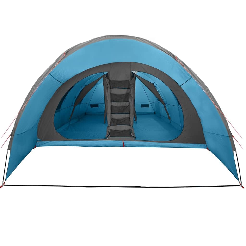 Amplia tienda túnel con techo y almacenamiento, color azul, 710 x 460 x 245 cm, tienda de campaña impermeable para familias y aventuras al aire libre