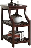 Vista 1 de Acme Wasaki - Mesa auxiliar de madera con 2 estantes en color espresso