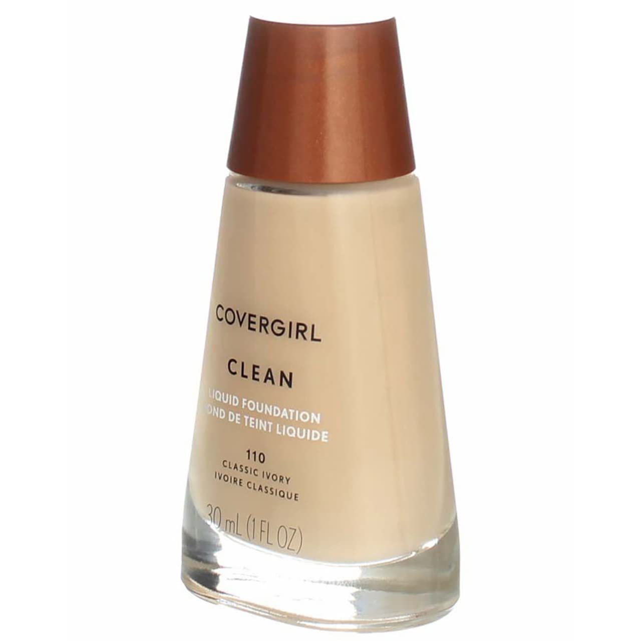 CoverGirl Clean Liquid Makeup, Classic Ivory [110], 1 oz (Pack of 4)
