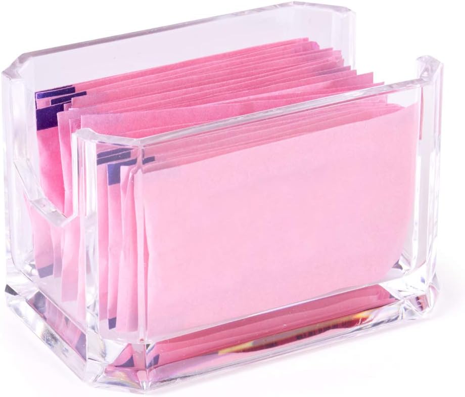 Sugar Packet Holder Clear Plastic Storage Container for