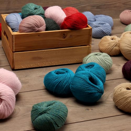 100% Baby Alpaca Yarn Wool Set of 3 Skeins (150 Grams) DK Weight - Made in Peru - Heavenly Soft and Perfect for Knitting and Crocheting (Baby Pink, DK)