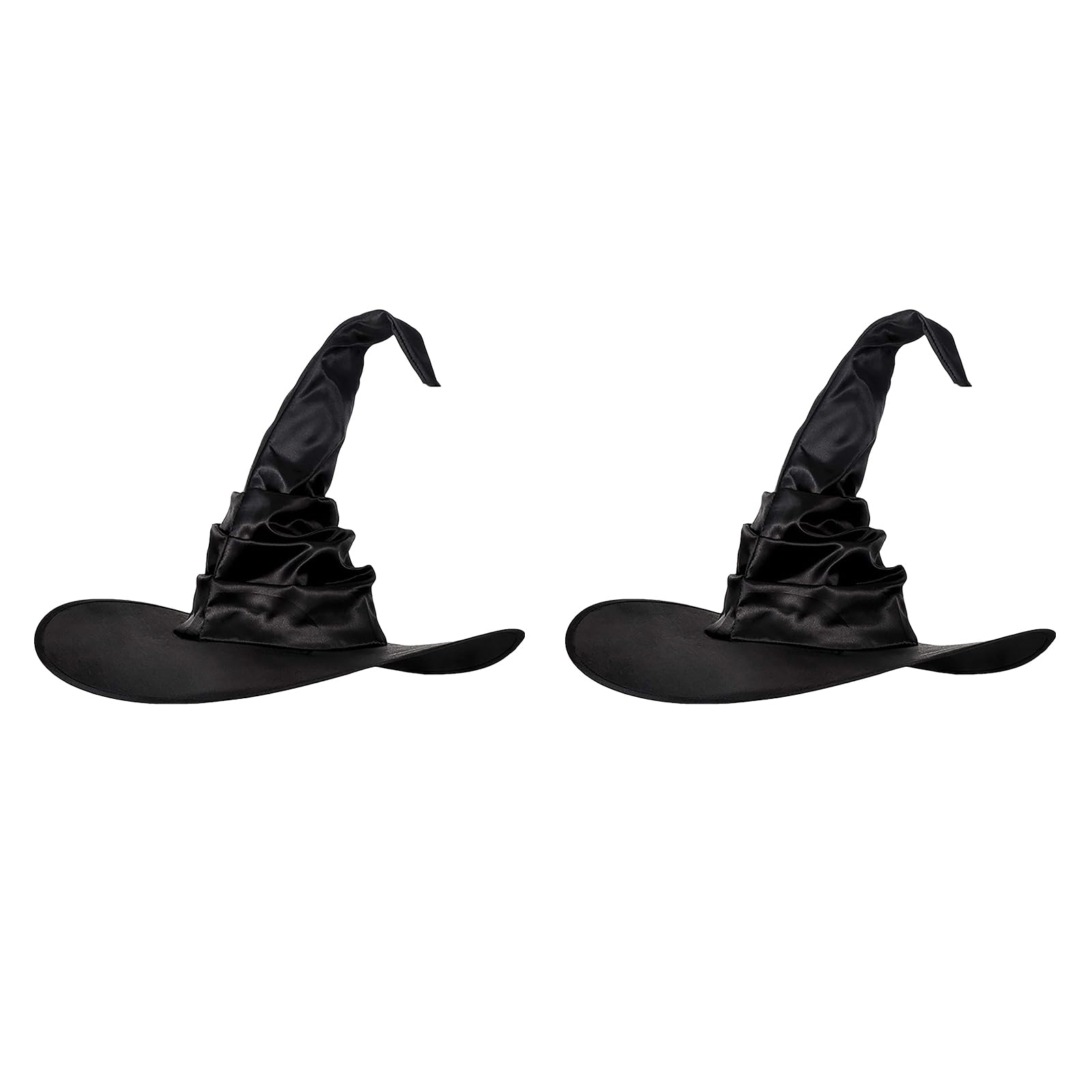 Starsouce2pcs Witch Hats Wizard Hat Wide Brim Pointed Hat Cap for Men Women Halloween Costume Party Cosplay