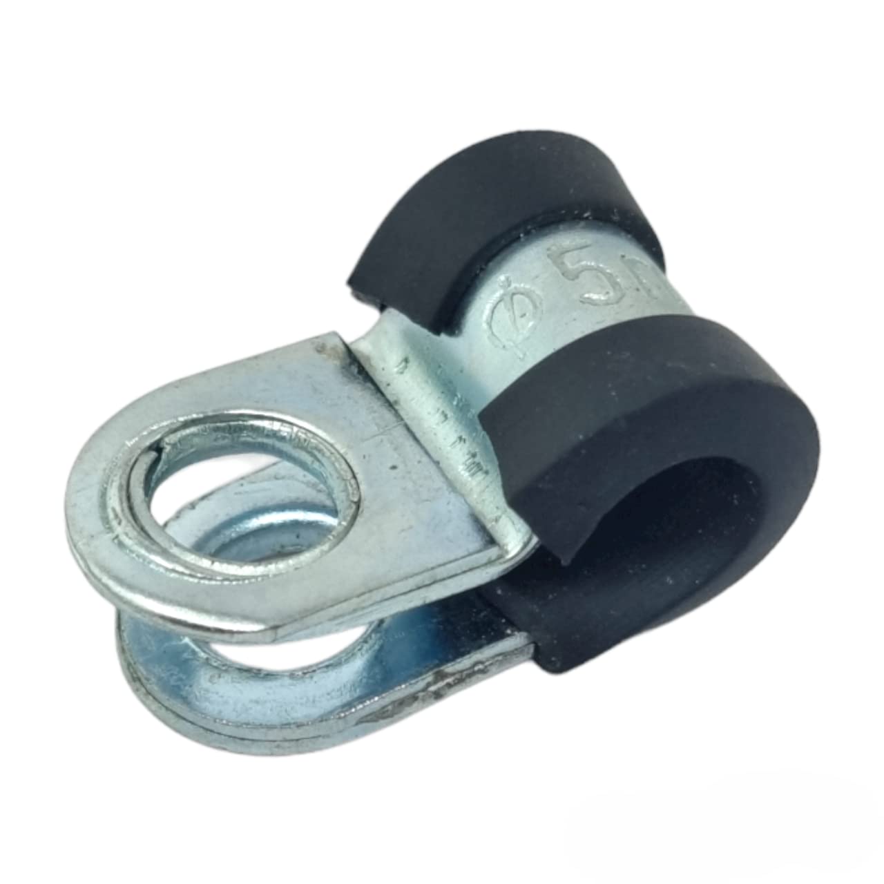 W1 - Zinc Plated 5Mm Rubber Lined P Clips Steel Hose Pipe Clamp - Pack Of 5