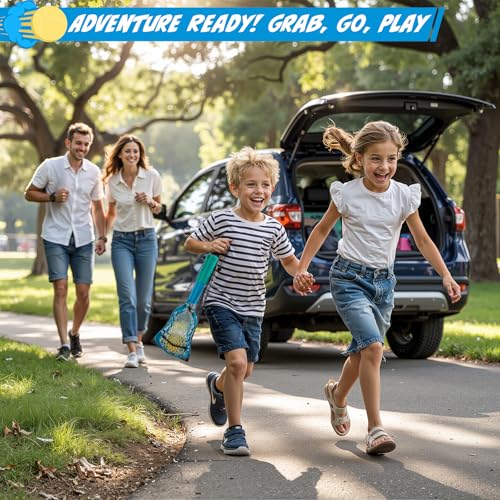 Foayex Adjustable Kids Lacrosse Sticks with Ball & Bag, Pool Toys Beach Games Yard Games, Mini Lacrosse Set with Large Basket for Easy Catch & Toss, Gifts for Boys Girls Toddler Youth Ages 3+