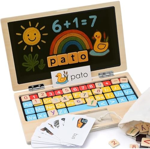 Laptop de Madeira Educativo Infantil 11.8” | Brinquedo Interativo...