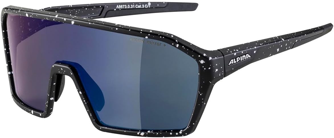 ALPINA Modern Rectangular Sports Glasses, Black, One Size