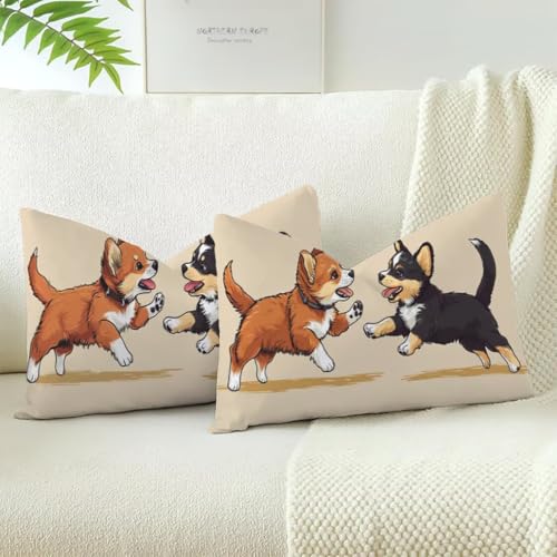 Housse de coussin 40x60cm en velours rétro Lpfieonn Fleur lot de 2 - 3