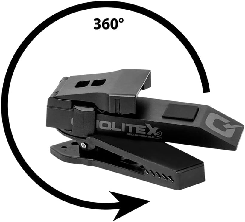 QUIQLITEX2 Tactical Red/White Hands-Free LED Pocket Light, 20-200 Lumens, Aluminum Housing (USB Rechargeable) - Image 5