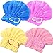 Tucireat Chapeau Cheveux Secs 4 Pièces Cheveux Secs Cap Cheveux Serviette Cheveux SéChage Serviettes Microfibre Cheveux Séchage Rapide Hair Towel Bonnet de Douche Bonnet de Douche Bonnet Chauffant