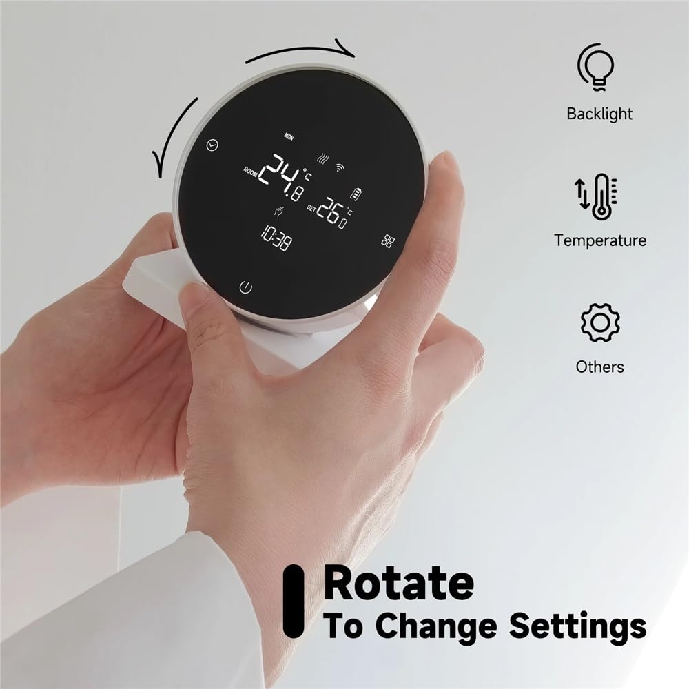 Bezprzewodowy termostat Wi-Fi do ogrzewania kotła gazowego Tuya Battrery RF regulator temperatury Alice Google Home(BOT-R7B-X-WIFI)