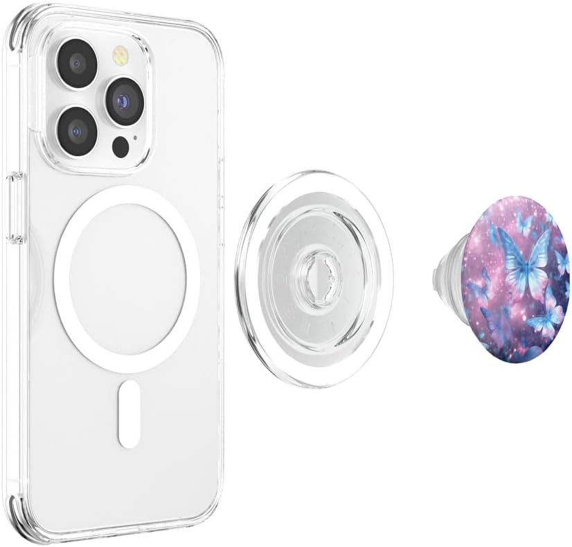 Pastel Monarch Butterfly - Pretty Butterfly Blue Butterflies PopSockets MagSafe PopGrip for iPhone