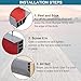 Lunghaa 10-Pack Full Face Dock Bumpers, Grey Heavy-Duty Marine Fender Set, Rub Rail & Piling Protection for Boats/Piers