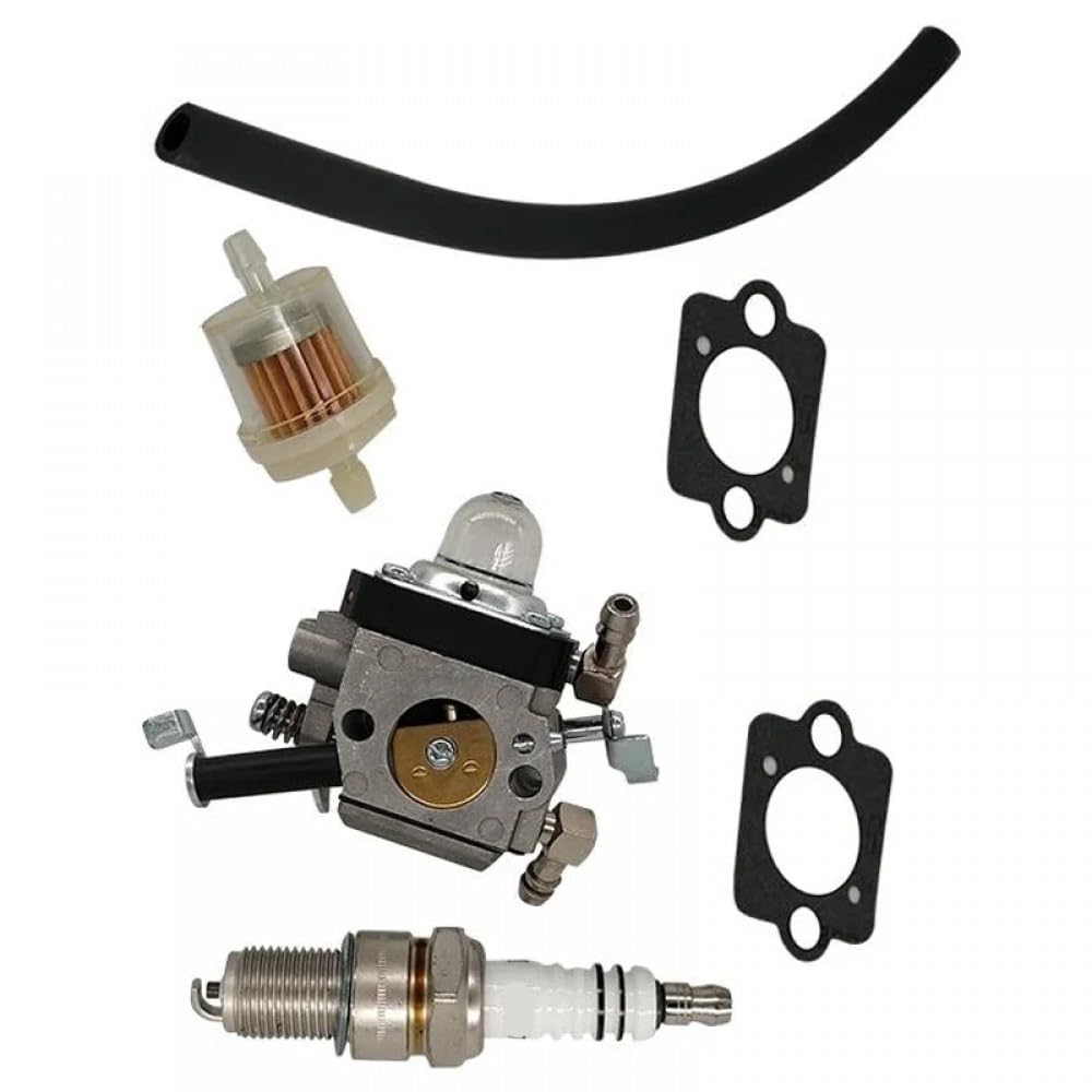 Kit De Carburador Y Bujías Compatible con Piezas De Repuesto Y Accesorios De Reparación De Motor De Cortacésped BS50-2 BS50-2i