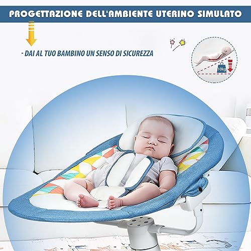 COSTWAY Sdraietta Elettrica Neonati con 10