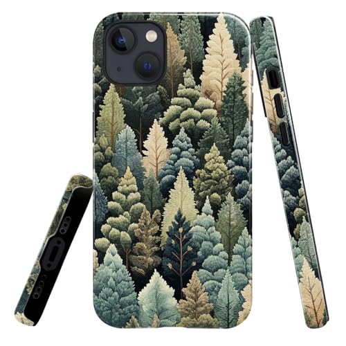 Coque iPhone 14 cadeau de Noël scintillant conifère pour proche