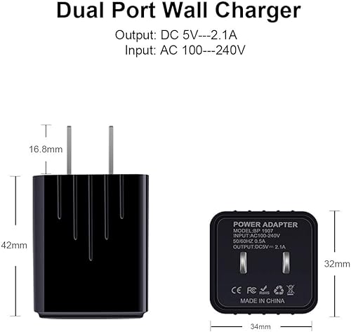 Miniatura 5 de Cable de carga USB tipo C de pared de 6 pies para Samsung Galaxy S25/S22/S21/S21 Ultra/S21 Plus/S20//S10e/S9/S8/A10e/A20/A50/A71/Note 20/10/9,