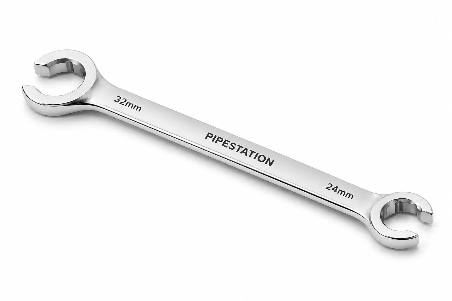 Pipestation 15mm & 22mm Compression Fitting Split Ring Spanner | Double End Open Ring Flare Nut Wrench | Plumbing Compression Nut Tool for Tight Spaces | Drop Forged Steel