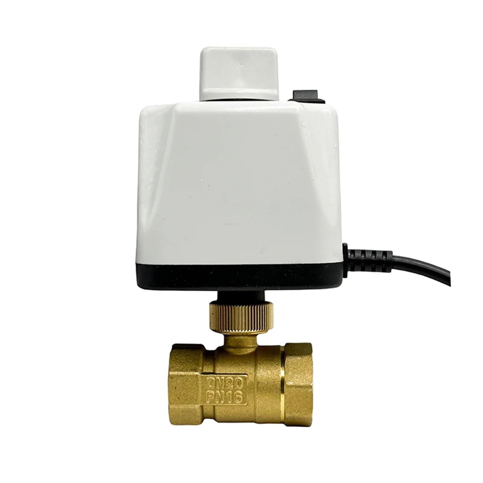 Normalnie zamknięty/otwarty zawór kulowy 1,9 cm, 220 V, 12 V, 24 V, 2-przewodowy, mosiężny, elektryczny z przełącznikiem ręcznym (normalnie zamknięty, 220 V AC)