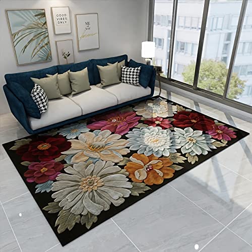 Tapis chambre bébé fille jaune bleu rouge 180x250cm