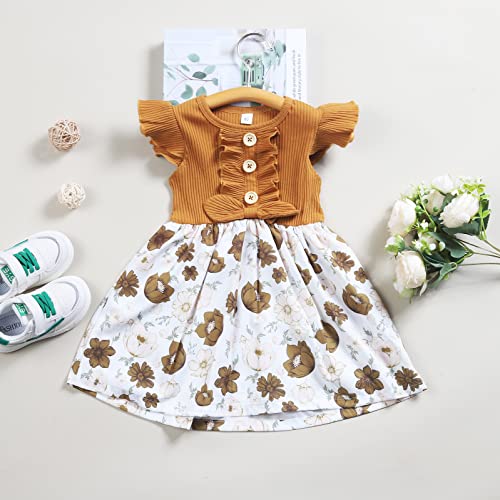 Image of Toddler Girls Tutu Dresses Cute Casual Short Sleeve Dress for Summer Daily Home School Party 2-8T