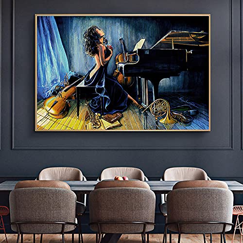 Affiche musique violoncelle KEBIA pour une ambiance vintage au salon